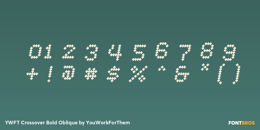 YWFT Crossover Bold Oblique Font Poster #4