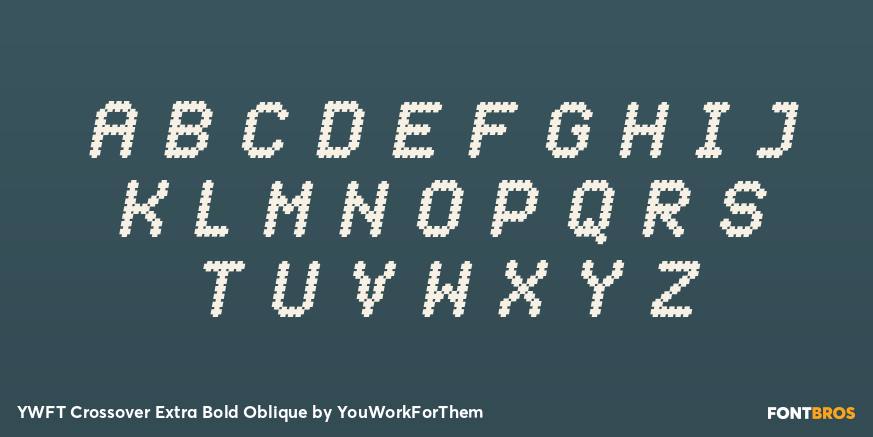 YWFT Crossover Extra Bold Oblique Font Poster #1