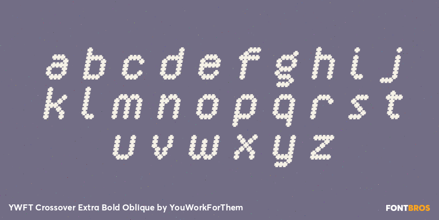 YWFT Crossover Extra Bold Oblique Font Poster #1