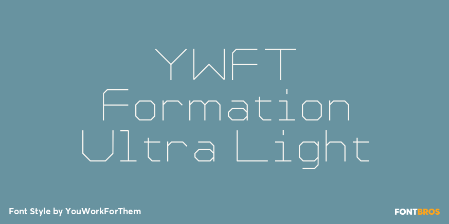 YWFT Formation Ultra Light Font Poster #1