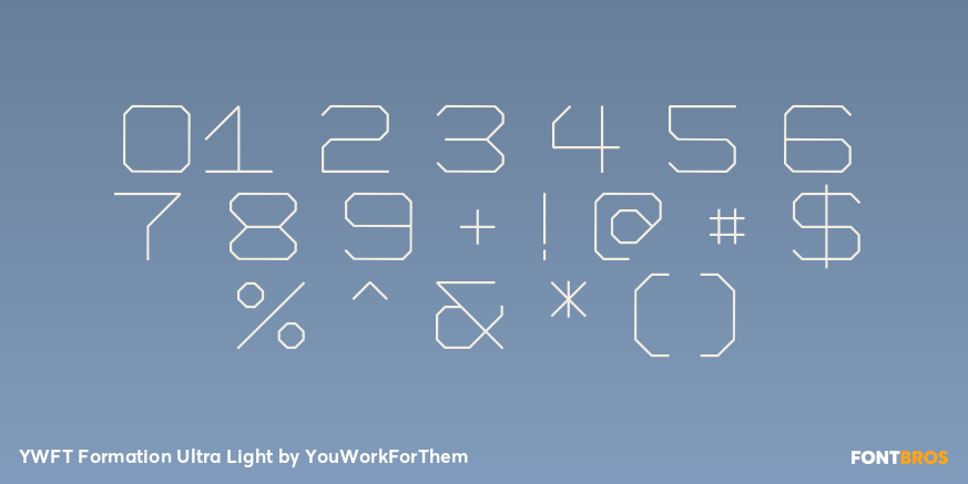 YWFT Formation Ultra Light Font Poster #1