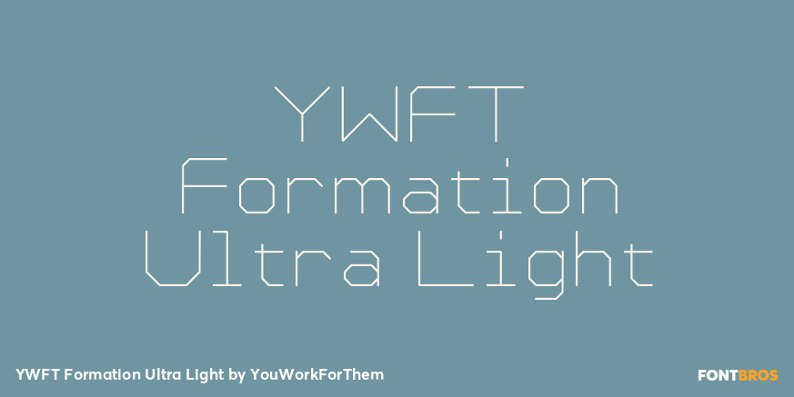 YWFT Formation Ultra Light Font Poster #1