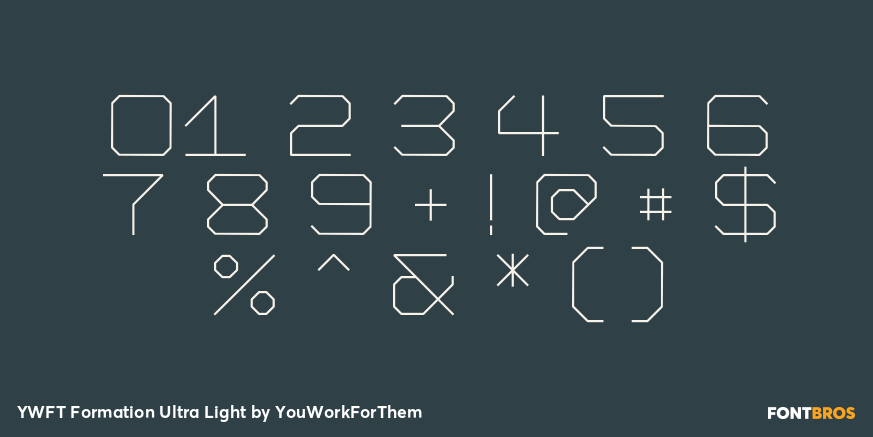 YWFT Formation Ultra Light Font Poster #4