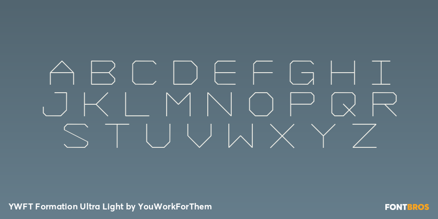 YWFT Formation Ultra Light Font Poster #1