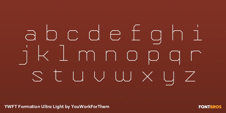YWFT Formation Ultra Light Font Poster #1