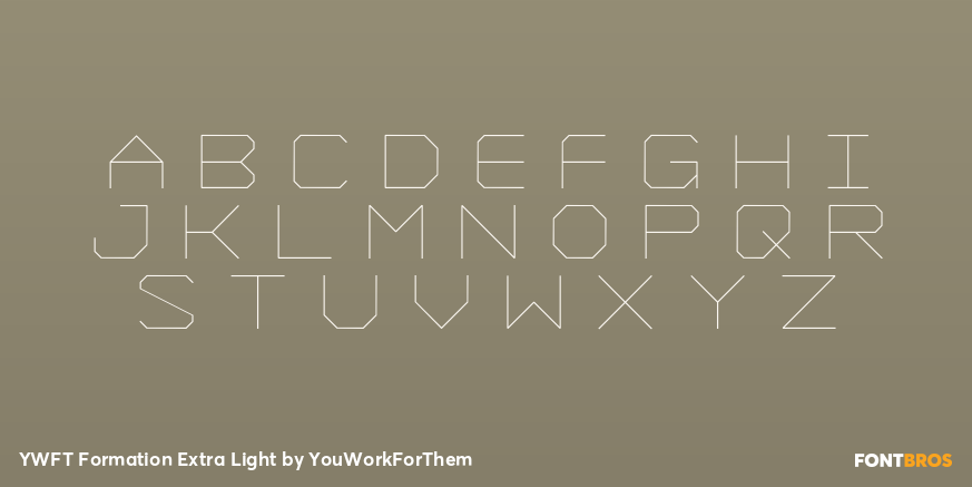 YWFT Formation Extra Light Font Poster #1