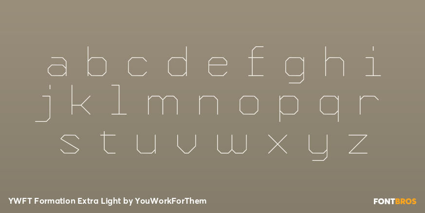 YWFT Formation Extra Light Font Poster #1