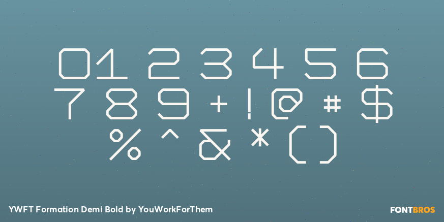 YWFT Formation Demi Bold Font Poster #4