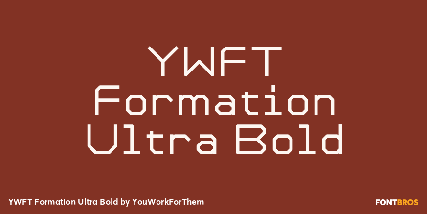 YWFT Formation Ultra Bold Font Poster #1
