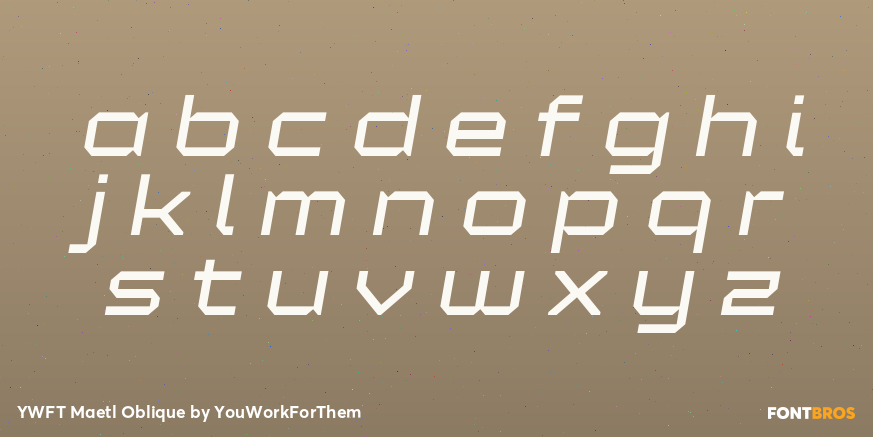 YWFT Maetl Oblique Font Poster #3