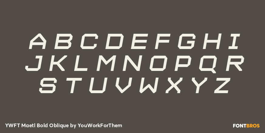 YWFT Maetl Bold Oblique Font Poster #2