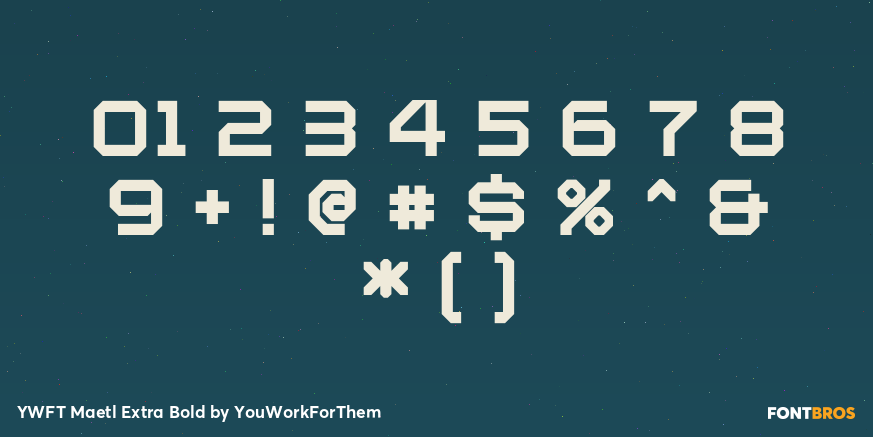 YWFT Maetl Extra Bold Font Poster #1