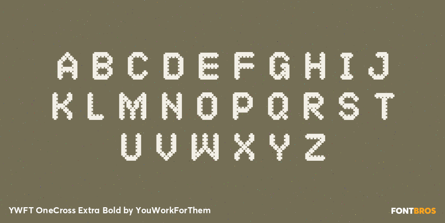 YWFT OneCross Extra Bold Font Poster #1
