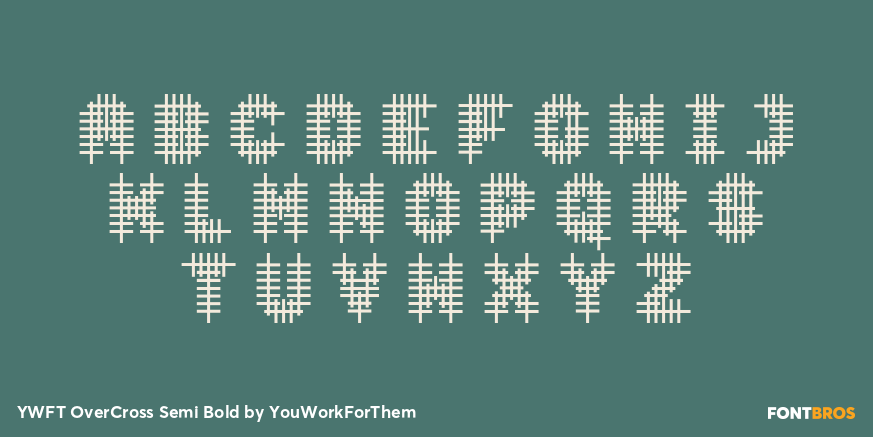 YWFT OverCross Semi Bold Font Poster #2