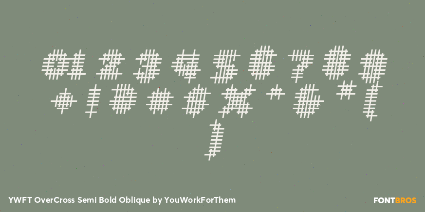 YWFT OverCross Semi Bold Oblique Font Poster #1