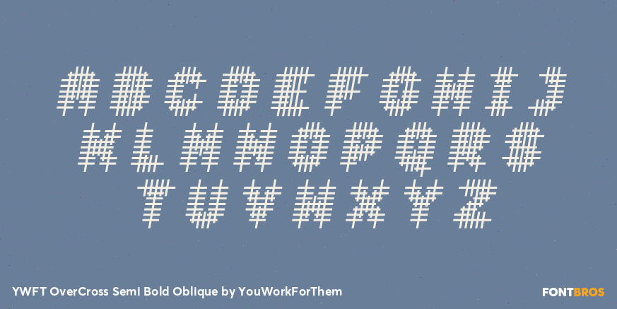 YWFT OverCross Semi Bold Oblique Font Poster #2