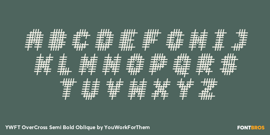 YWFT OverCross Semi Bold Oblique Font Poster #1