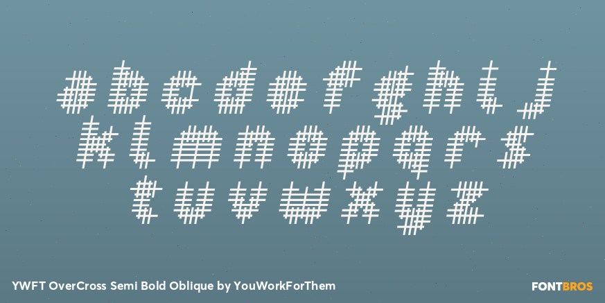 YWFT OverCross Semi Bold Oblique Font Poster #1