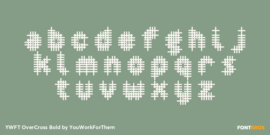 YWFT OverCross Bold Font Poster #3