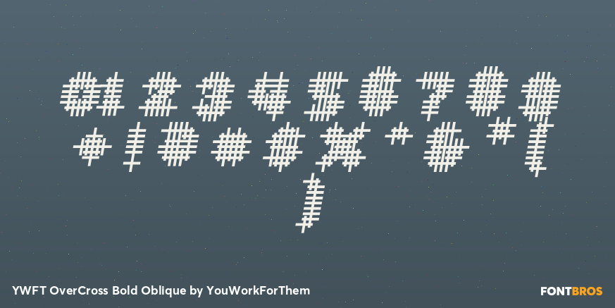 YWFT OverCross Bold Oblique Font Poster #4