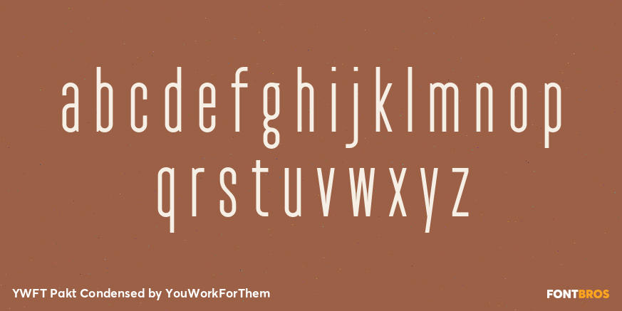 YWFT Pakt Condensed Font Poster #3