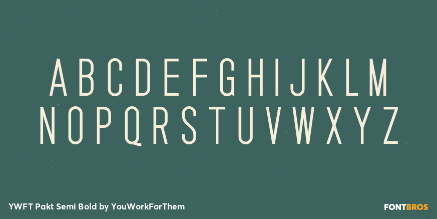 YWFT Pakt Semi Bold Font Poster #1