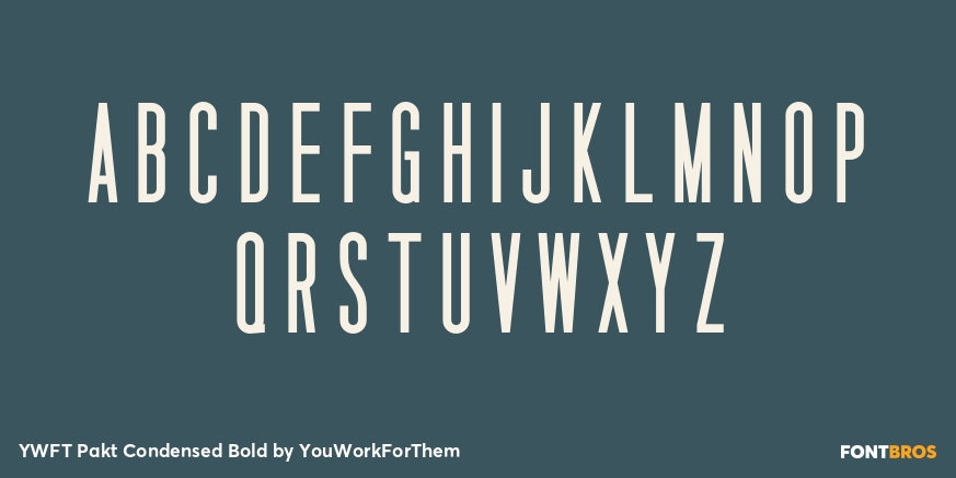 YWFT Pakt Condensed Bold Font Poster #2