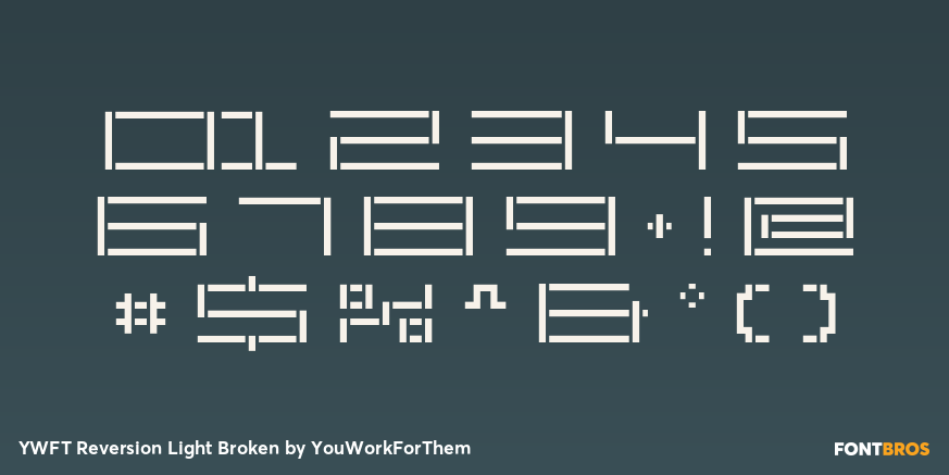 YWFT Reversion Light Broken Font Poster #1