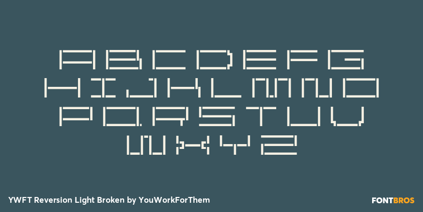 YWFT Reversion Light Broken Font Poster #1