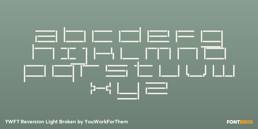 YWFT Reversion Light Broken Font Poster #1