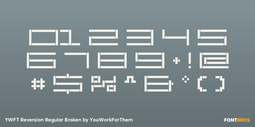 YWFT Reversion Regular Broken Font Poster #4