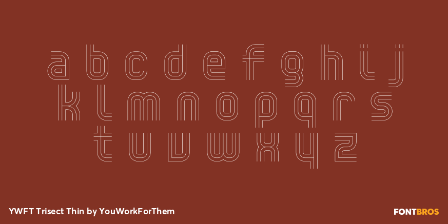 YWFT Trisect Thin Font Poster #3