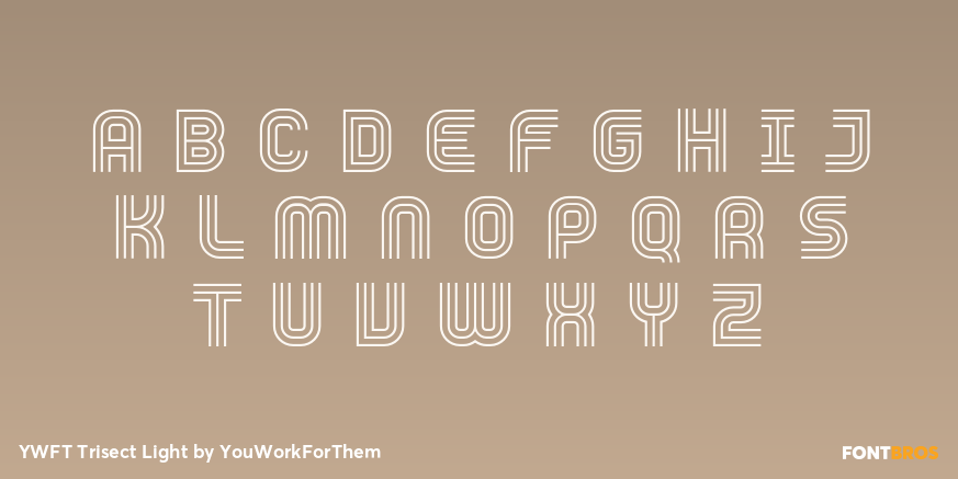 YWFT Trisect Light Font Poster #2