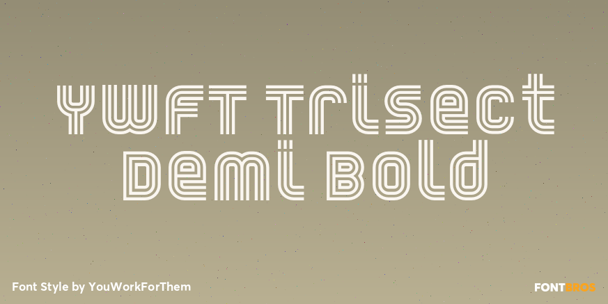 YWFT Trisect Demi Bold Font Poster #1