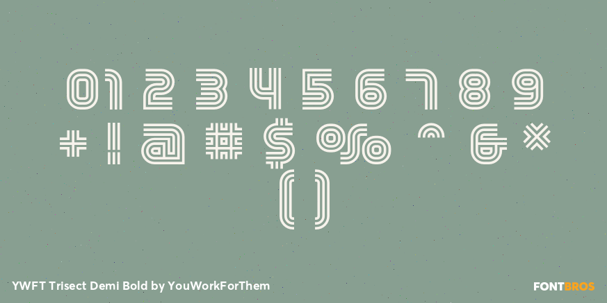 YWFT Trisect Demi Bold Font Poster #1