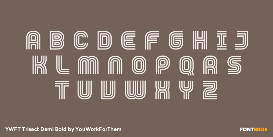 YWFT Trisect Demi Bold Font Poster #1