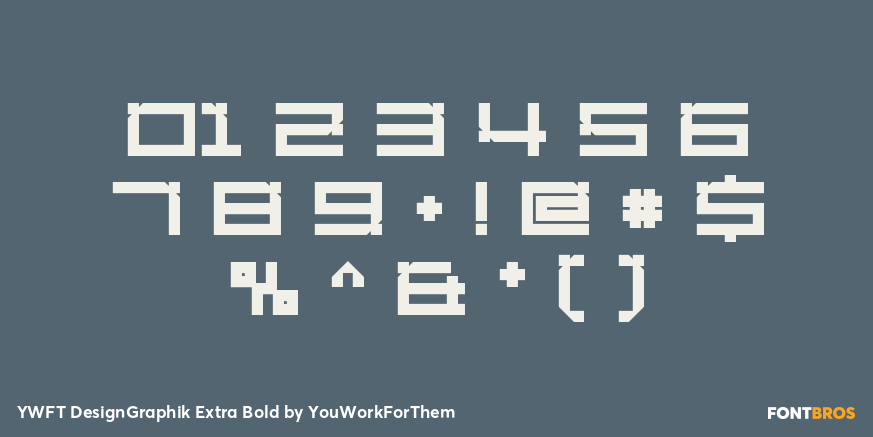 YWFT DesignGraphik Extra Bold Font Poster #1