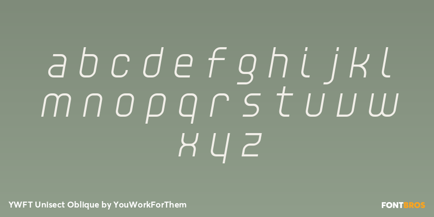 YWFT Unisect Oblique Font Poster #3
