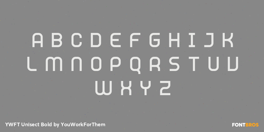 YWFT Unisect Bold Font Poster #2