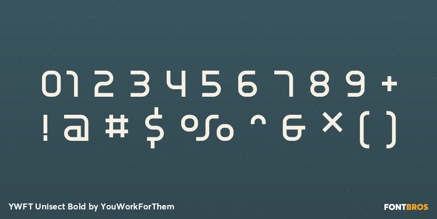 YWFT Unisect Bold Font Poster #4