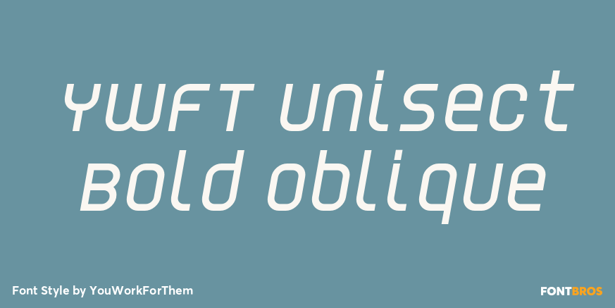 YWFT Unisect Bold Oblique Poster