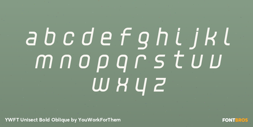 YWFT Unisect Bold Oblique Font Poster #3