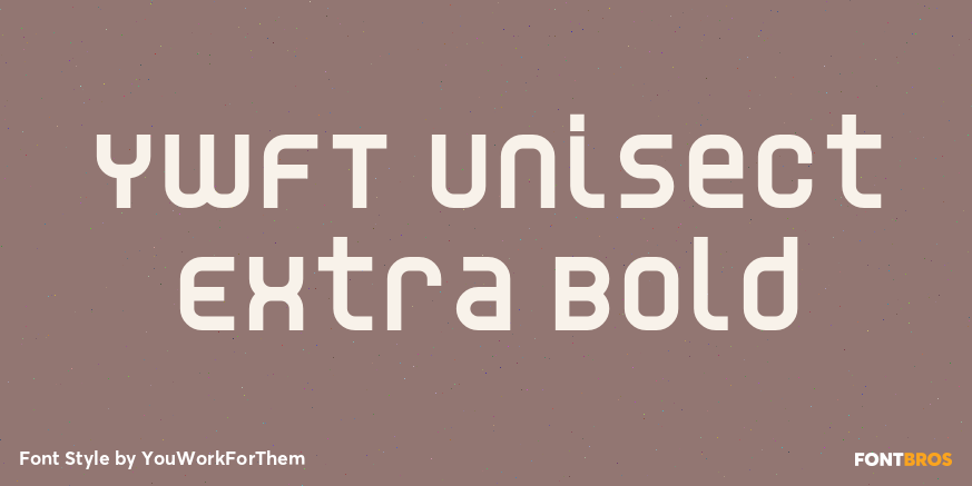 YWFT Unisect Extra Bold Poster