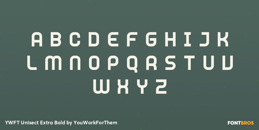 YWFT Unisect Extra Bold Font Poster #2