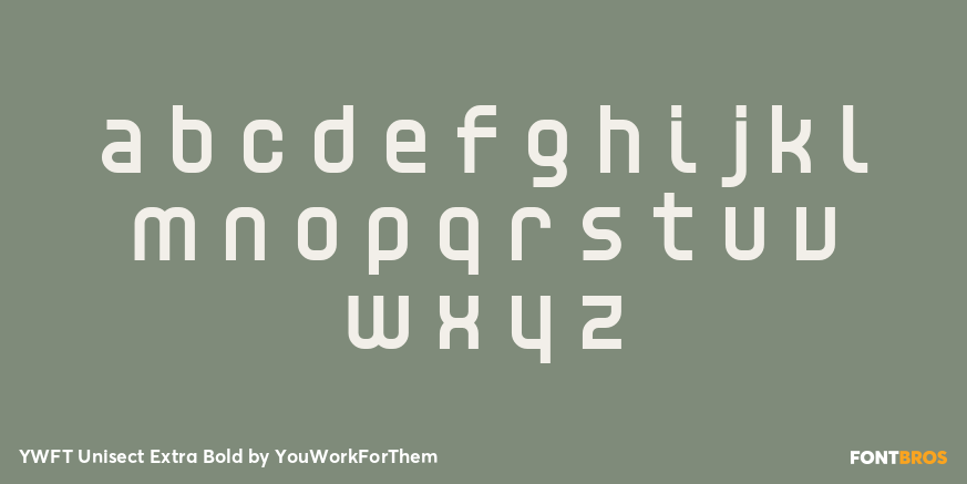 YWFT Unisect Extra Bold Font Poster #3