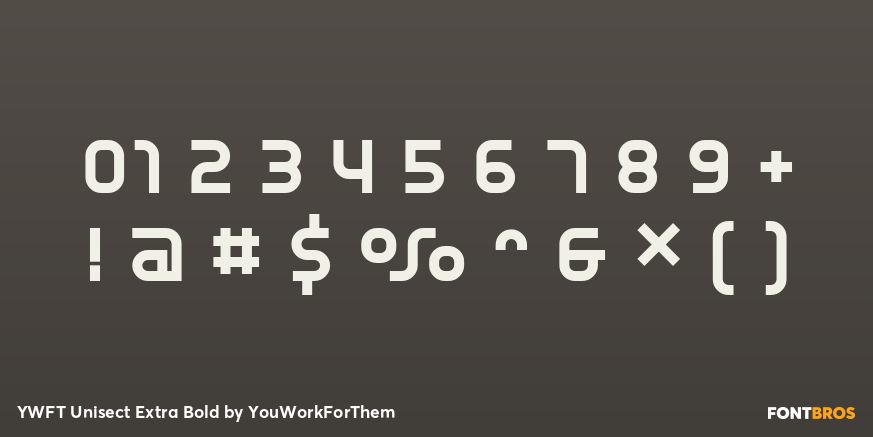 YWFT Unisect Extra Bold Font Poster #4