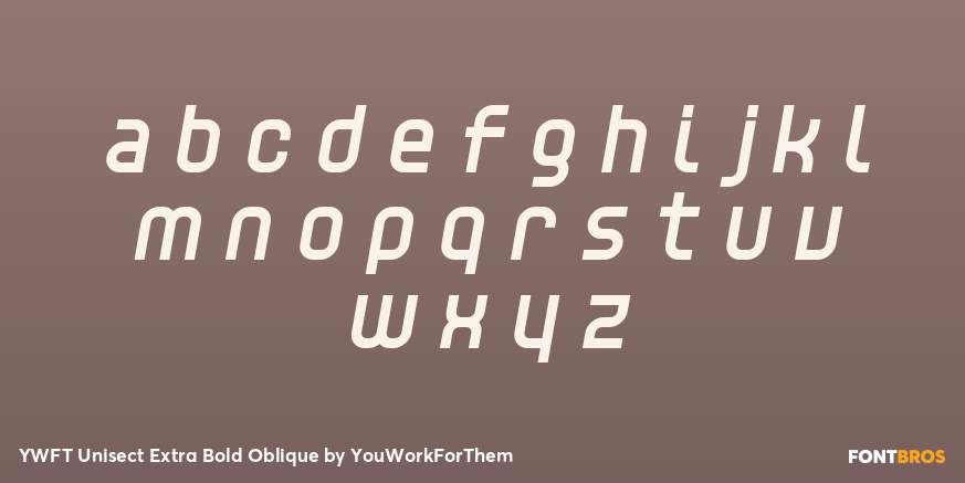 YWFT Unisect Extra Bold Oblique Font Poster #3