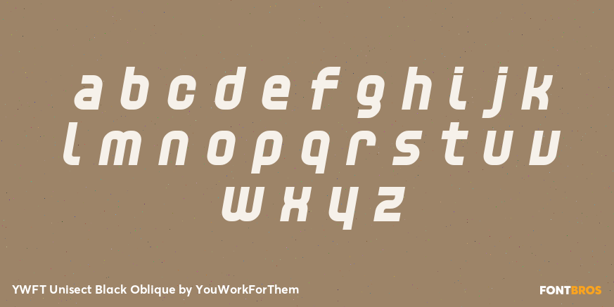 YWFT Unisect Black Oblique Font Poster #1