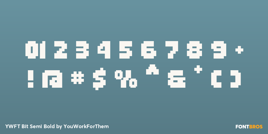YWFT Bit Semi Bold Font Poster #4