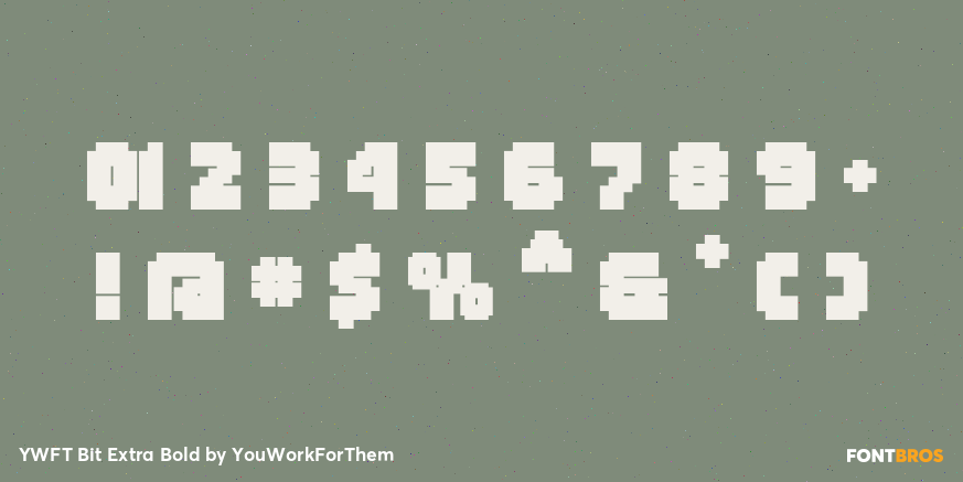 YWFT Bit Extra Bold Font Poster #4